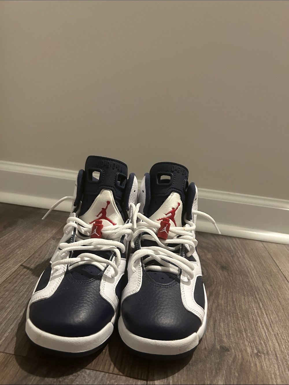 Jordan Kids Navy, White & Red Basketball Sneakers